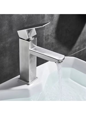 Yuen Lavabo Bataryası Sus304 Paslanmaz Çelik Inox Renk Modern Tasarım