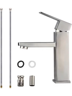 Yuen Lavabo Bataryası Sus304 Paslanmaz Çelik Inox Renk Modern Tasarım