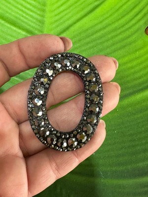 Gönülden Tasarım 6x4 cm Ütü Ile Yapışan Taş Işleme O Harfi Arma