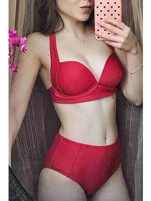 Beruflic Angel Kırmızı Yuksek Bel Bikini Altı Kırmızı MS42059