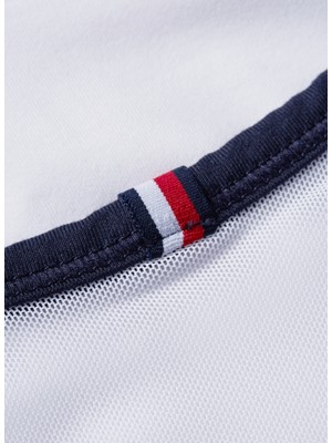 Tommy Hilfiger Düz Beyaz Kadın Sporcu Büstiyer Monotype Tape Mıd Int Bra