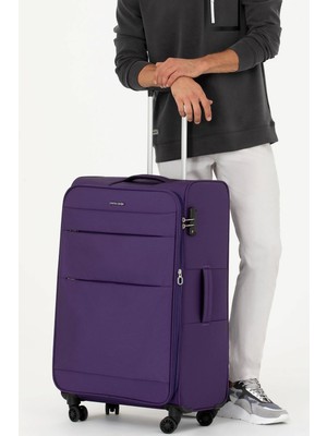 Pierre Cardin 4200 Büyük Boy Ultra Light Hafif Lüx Kumaş Tekerlekli Valiz