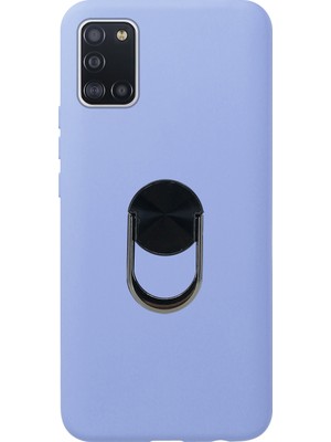 Nettech Samsung Galaxy A31 Uyumlu Leather Ring Nano Arka Koruma Kılıf