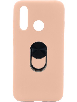 Nettech Huawei Y6P Uyumlu Leather Ring Nano Arka Koruma Kılıf