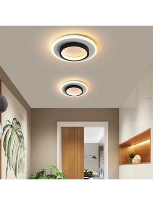 Catluz Akrilikli Yuvarlak 24CM 3 Işık Renkli Kumandalı LED Tavan Lambası,modern Avize