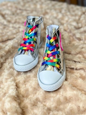 Gala Stil Gala Barbie Yazılı Renkli Bağcıklı Converse Ayk.