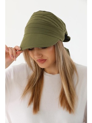 Elif İç Giyim Safari Bağlamalı Haki Siperli Bandana Vizör