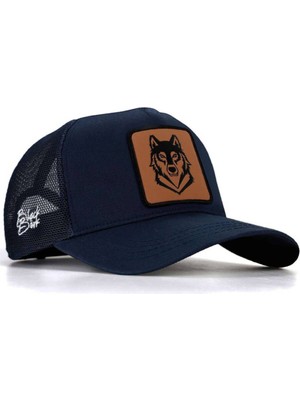 BlackBörk V1 Trucker Kurt - 4cs Kod Logolu Unisex Lacivert Şapka (Cap)