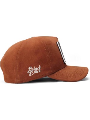 Black Börk V1 Baseball Never Give Up - 3sb Kod Logolu Unisex Camel Şapka (Cap)