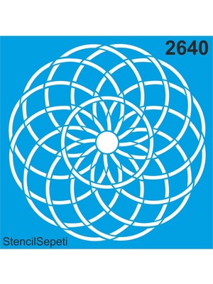 Stencil Sepeti Torus Çiçeği - Stencil Boyama Şablonu 30X30CM