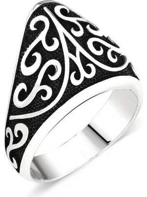 Gumush Gümüş Desenli Okçu Zihgir Erkek Yüzük