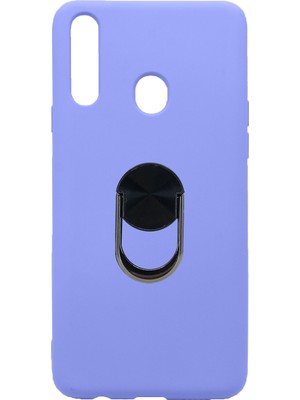 Nettech Samsung Galaxy A20S Uyumlu Leather Ring Nano Arka Koruma Kılıf