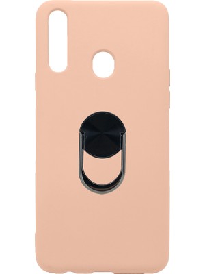 Nettech Samsung Galaxy A20S Uyumlu Leather Ring Nano Arka Koruma Kılıf
