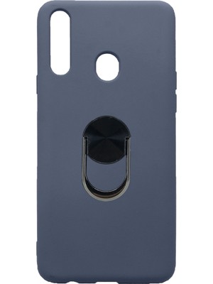 Nettech Samsung Galaxy A20S Uyumlu Leather Ring Nano Arka Koruma Kılıf