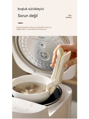 Haotengjingxuan Household Anti-Scald Dish Clamp Kitchen Vegetable Steamer Non-Slip Heat Insulation Plate Er Hand Protection Labor-Saving Take Bowl Clip (Yurt Dışından)