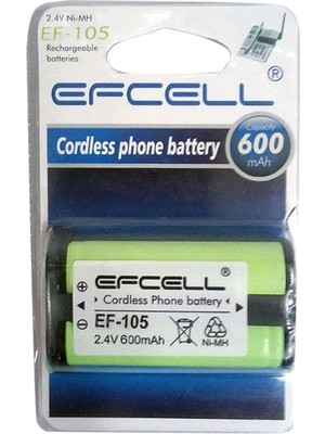 Efcell EF-105 Telsiz Tel. Pili MP105  (2.4V -600MA) (HHR-P105) (2818)