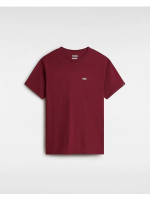 Vans Mn Left Chest Logo Tee Burgundy Erkek T-Shirt