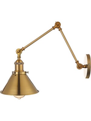 Htun E27 Golden Industrial Adjustable Rotating Arm Wall Lamp (Yurt Dışından)