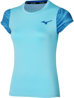 Charge Printed Tee Kadın Tişört Mavi