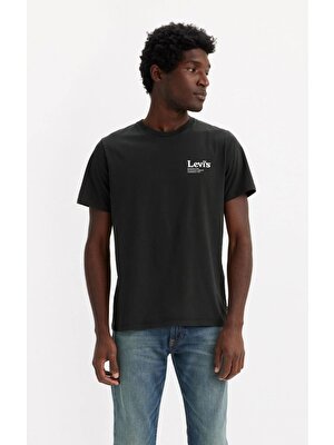 Levi'S Erkek Regular Fit Sırt Baskılı Siyah T-Shirt - A2823-0222