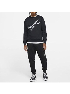 Nike Sportswear Multi Swoosh Tracksuit Siyah Erkek Spor Sweatshirt