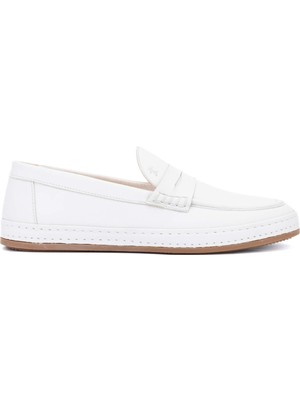 Tamer Tanca Erkek Hakiki Deri Bej Loafer Ayakkabı 128 245532 Erk Ayk Y24 Bej