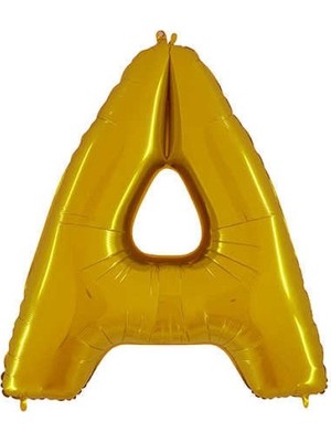 Kidspartim A Harf Altın Folyo Balon 34 Inc 80 cm