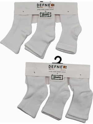 Defne Baby 6 Çift Newborn Unisex Yeni Doğan ve Bebek Çorabı Bamboo 0-6 Ay