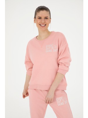 U.S. Polo Assn. Kadın Pudra Sweatshirt 50271646-VR042
