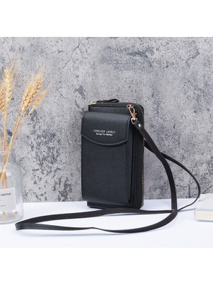 Qiuming Shop Siyah Stil U Lüks Çanta Bayan Çantaları Kadın Bayanlar Için El Çantaları Kadın Crossbody Çanta Çanta Debriyaj Telefon Cüzdan Omuzdan Askili Çanta (Yurt Dışından)