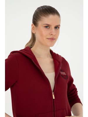 U.S. Polo Assn. Kadın Bordo Sweatshirt 50272076-VR014