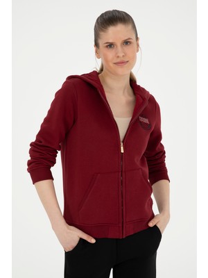 U.S. Polo Assn. Kadın Bordo Sweatshirt 50272076-VR014