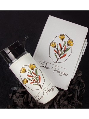 Ejoya Kişiye Özel Defter Kalem ve Matara Hediye Seti 94770