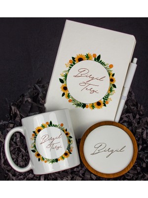 Ejoya Kişiye Özel Defter Kalem Kupa ve Bardak Altlığı Hediye Seti 103804