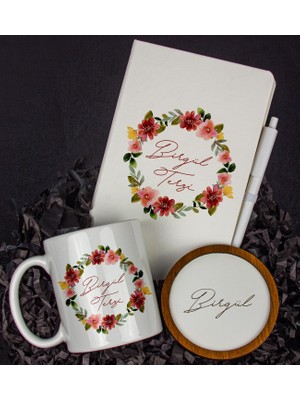 Ejoya Kişiye Özel Defter Kalem Kupa ve Bardak Altlığı Hediye Seti 103903