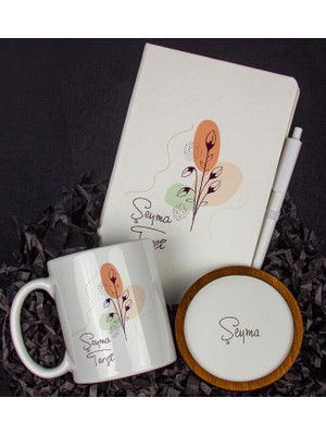 Ejoya Kişiye Özel Defter Kalem Kupa ve Bardak Altlığı Hediye Seti 103685