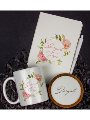 Ejoya Kişiye Özel Defter Kalem Kupa ve Bardak Altlığı Hediye Seti 103827