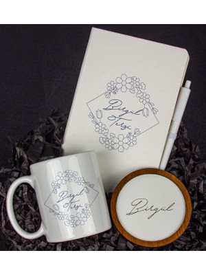 Ejoya Kişiye Özel Defter Kalem Kupa ve Bardak Altlığı Hediye Seti 103841