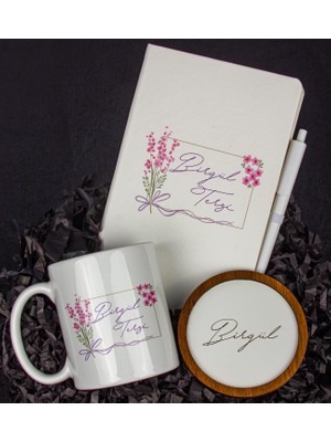 Ejoya Kişiye Özel Defter Kalem Kupa ve Bardak Altlığı Hediye Seti 103844