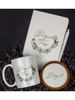 Ejoya Kişiye Özel Defter Kalem Kupa ve Bardak Altlığı Hediye Seti 103934