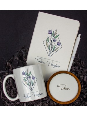 Ejoya Kişiye Özel Defter Kalem Kupa ve Bardak Altlığı Hediye Seti 103702