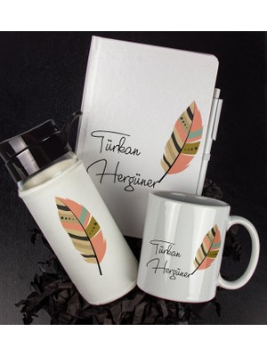 Ejoya Kişiye Özel Tasarım Defter Kalem Matara ve Kupa Hediye Seti 104787