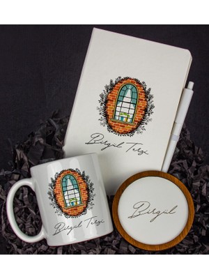 Ejoya Kişiye Özel Defter Kalem Kupa ve Bardak Altlığı Hediye Seti 103774