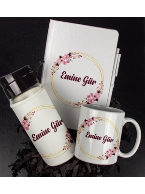 Ejoya Kişiye Özel Tasarım Defter Kalem Matara ve Kupa Hediye Seti 104838