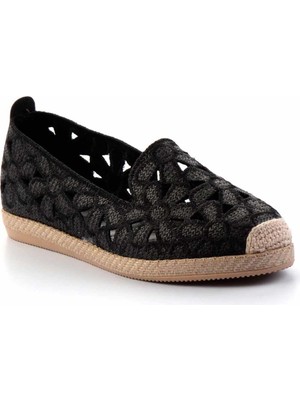 Bambi Siyah Hasır   Kadın Espadril K01117092328