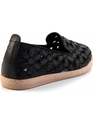 Bambi Siyah Hasır   Kadın Espadril K01117092328