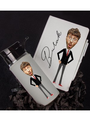 Ejoya Kişiye Özel Karikatür Tasarım Defter Kalem Matara Hediye Seti 96511