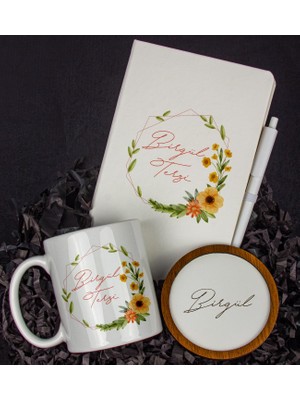 Ejoya Kişiye Özel Defter Kalem Kupa ve Bardak Altlığı Hediye Seti 103860