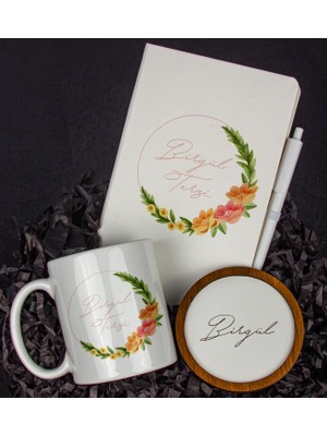 Ejoya Kişiye Özel Defter Kalem Kupa ve Bardak Altlığı Hediye Seti 103865