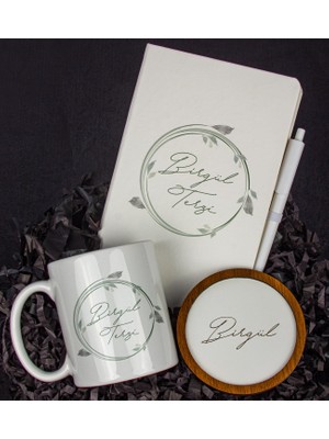 Ejoya Kişiye Özel Defter Kalem Kupa ve Bardak Altlığı Hediye Seti 103936